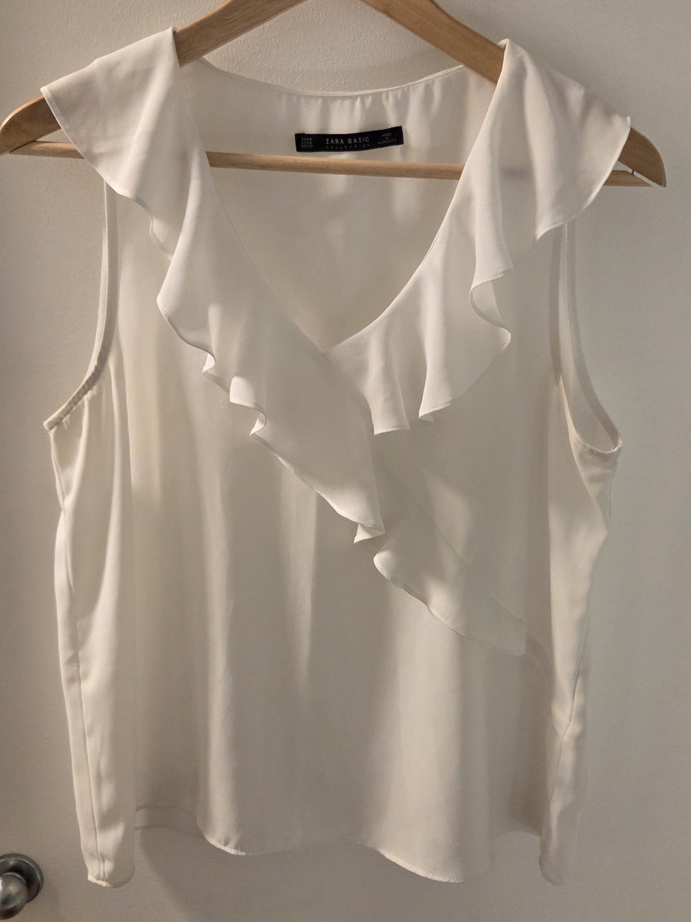 Zara White Satin Camisole